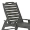 Flash Furniture Monterey 3-Pc Adirondack Set w/2 Adjustable HDPE Loungers w/Cup Holders and Folding Side Table, Gry LE-HMP-2017-2-T1620H-GY-GG - alternate 5